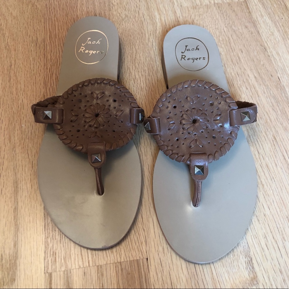 Jack Rogers Georgica cognac leather sandals size 7